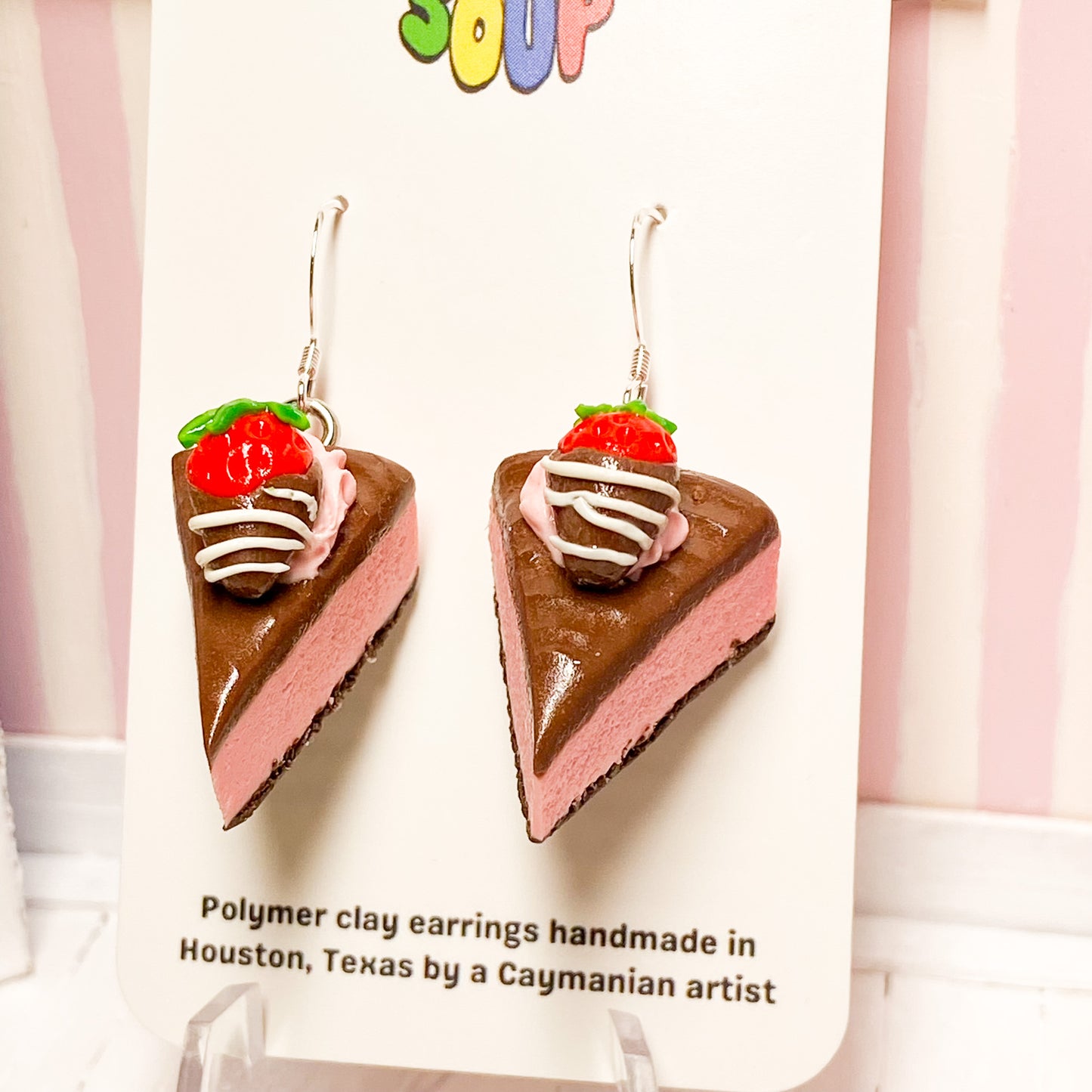 Strawberry Chocolate Cheesecake Earrings