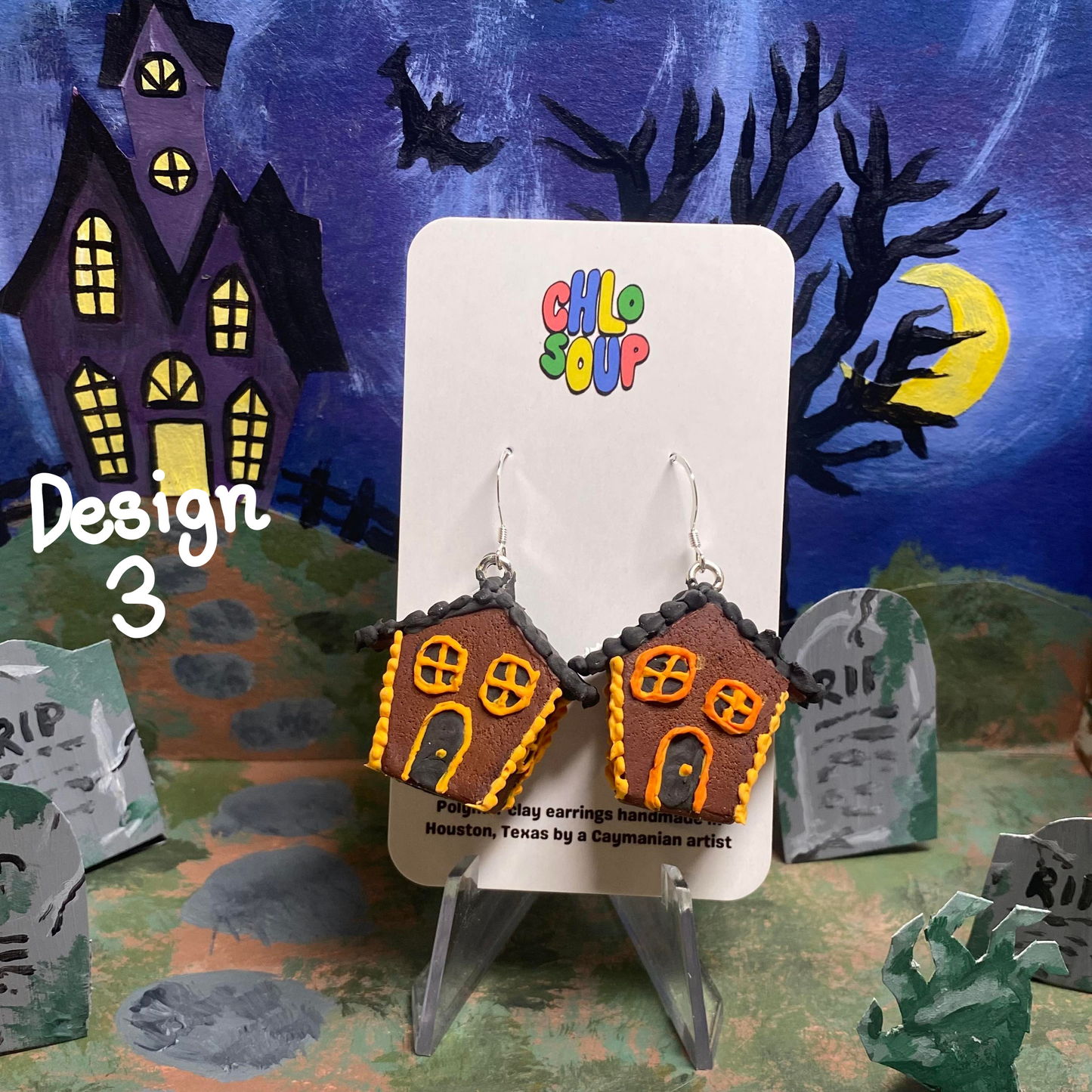 Small Haunted Gingerbread Houses - 7 Designs!