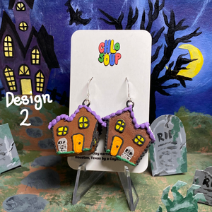 Large Haunted Gingerbread Houses - 7 Designs!