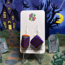 Load image into Gallery viewer, Halloween Cake Slice Earrings