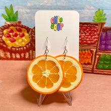 Load image into Gallery viewer, Realistic Orange Slice Earrings