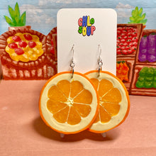 Load image into Gallery viewer, Realistic Orange Slice Earrings