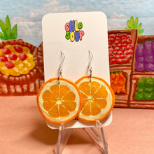 Load image into Gallery viewer, Realistic Orange Slice Earrings
