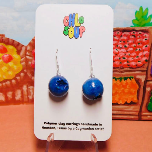 Single Blueberry Earrings