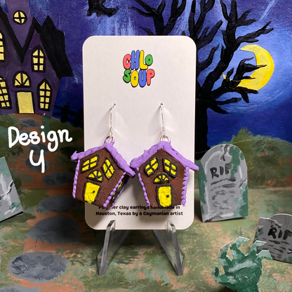 Small Haunted Gingerbread Houses - 7 Designs!